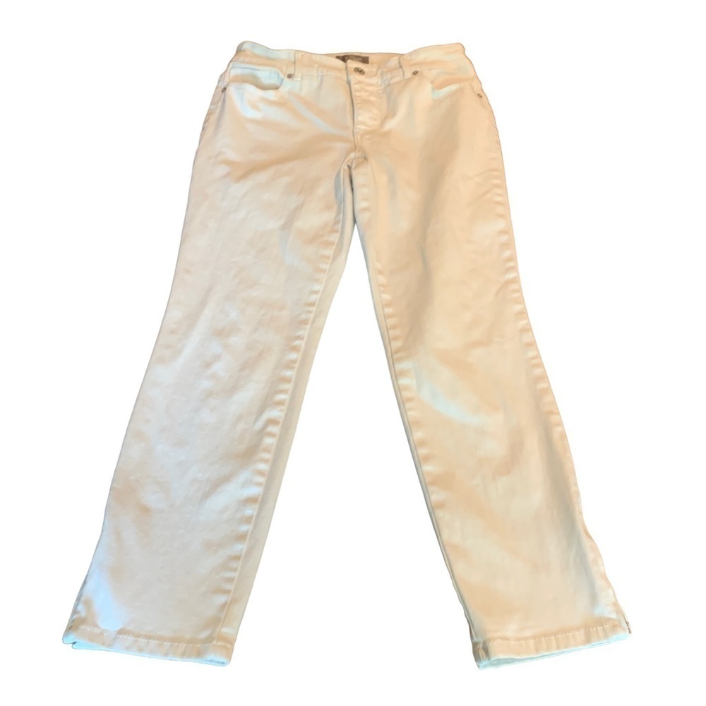 Chico’s White So Slimming Skinny Ankle Zip Jean Size 0.5